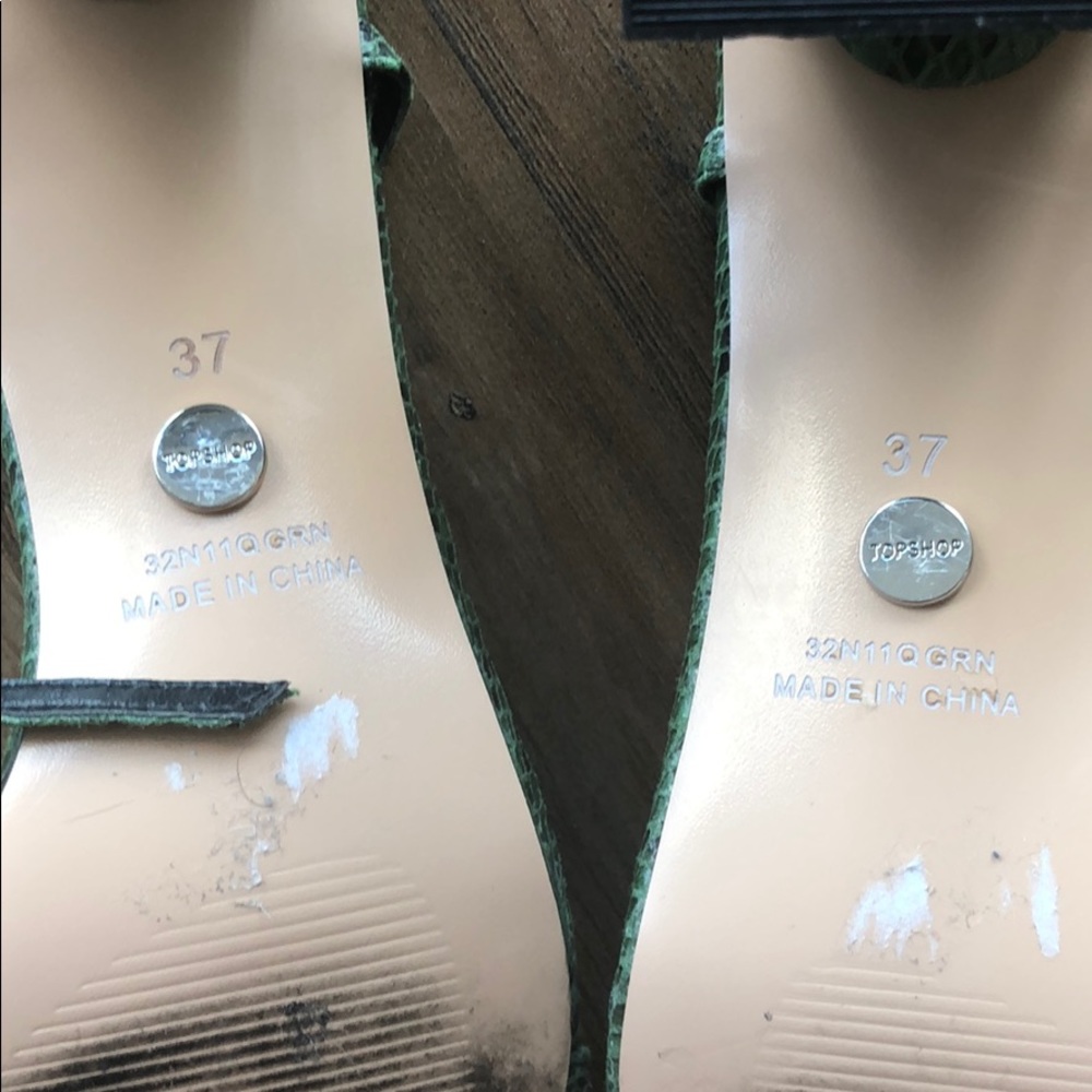 Toe Strap Sandals, Croc Effect - image 4